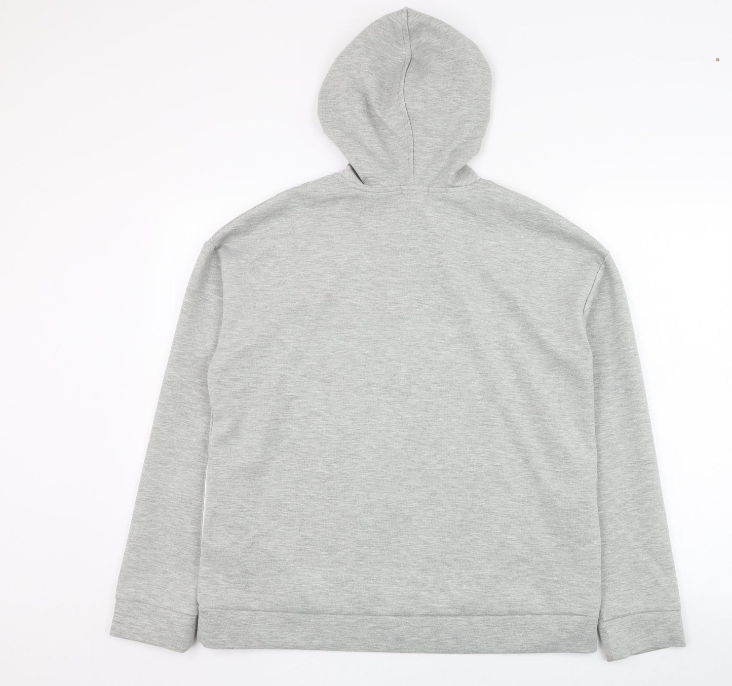 Stradivarius Mens Grey  Polyester Pullover Hoodie Size S