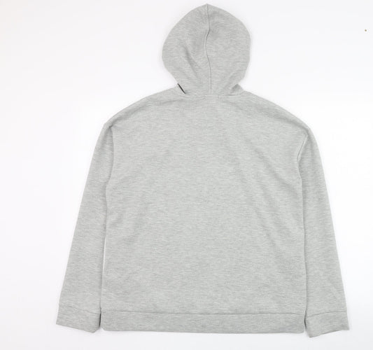 Stradivarius Mens Grey  Polyester Pullover Hoodie Size S