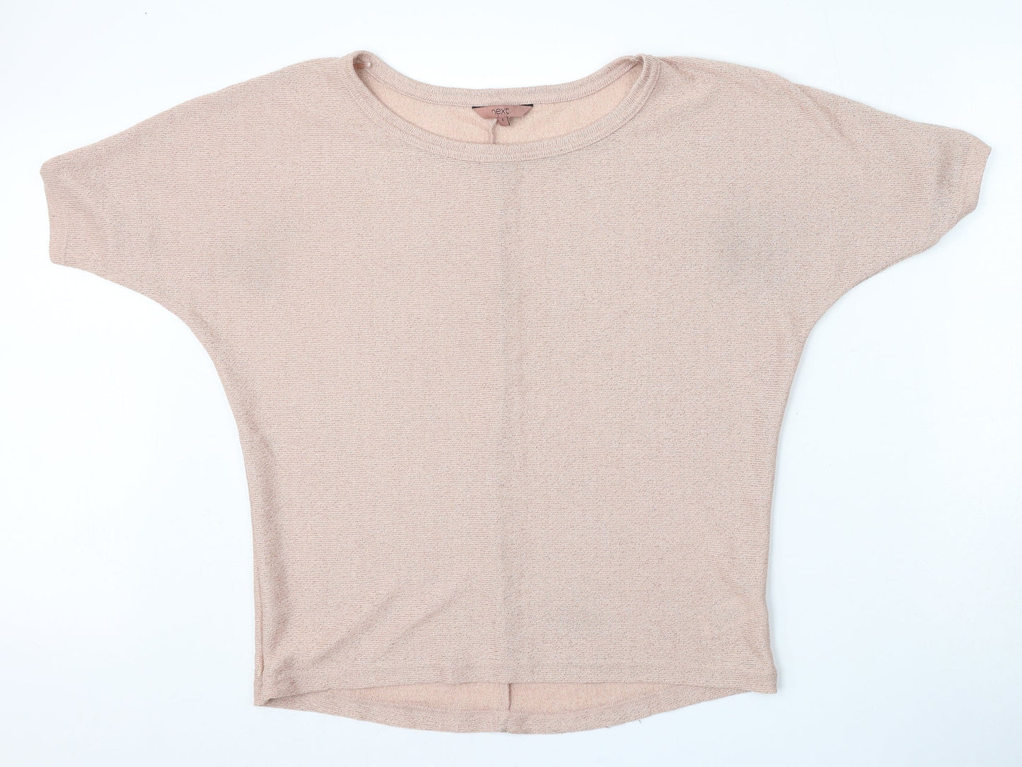 NEXT Womens Pink Round Neck  Viscose Pullover Jumper Size 8