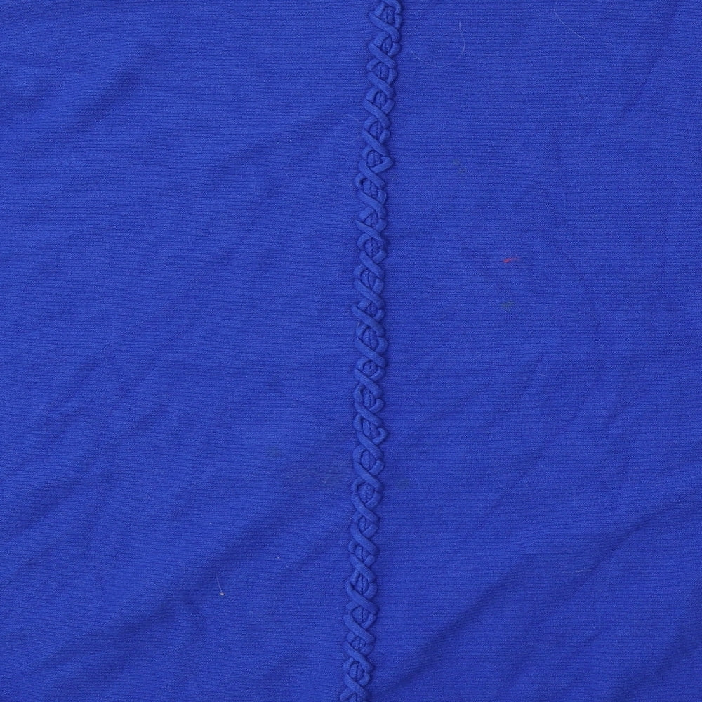 Preworn Womens Blue Round Neck  Viscose Pullover Jumper Size 16
