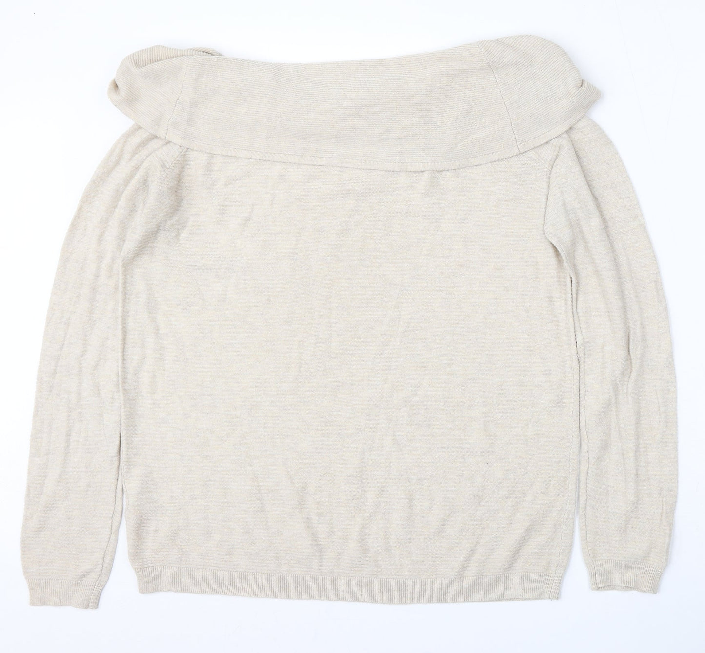 Dorothy Perkins Womens Beige Roll Neck  Polyester Pullover Jumper Size 16