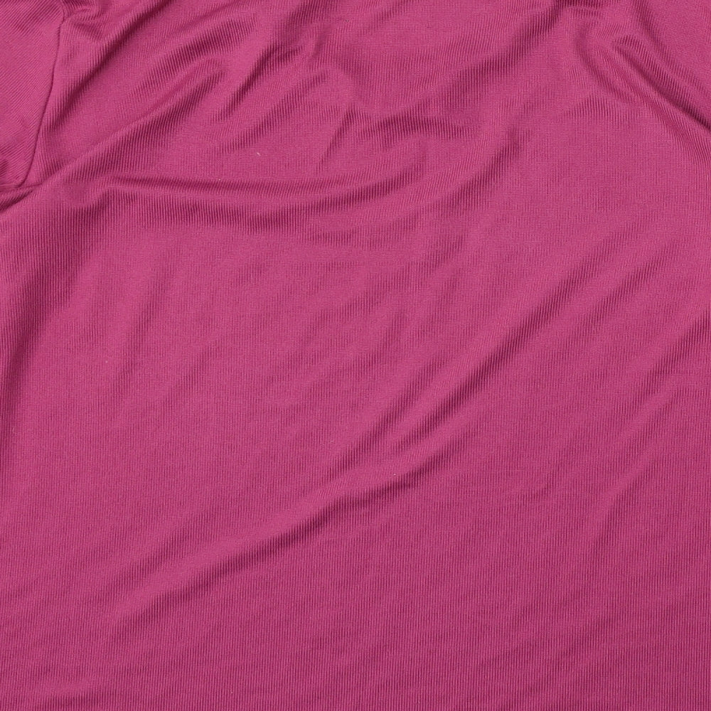 Carole Hochman Womens Purple Round Neck  Polyester Pullover Jumper Size M