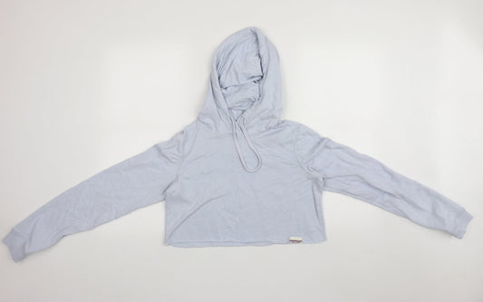 Hollister Womens Blue  Cotton Pullover Hoodie Size S  Drawstring