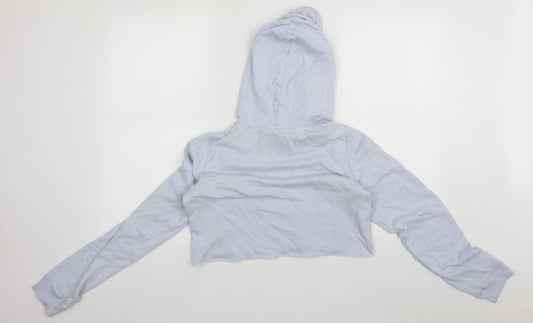 Hollister Womens Blue  Cotton Pullover Hoodie Size S  Drawstring