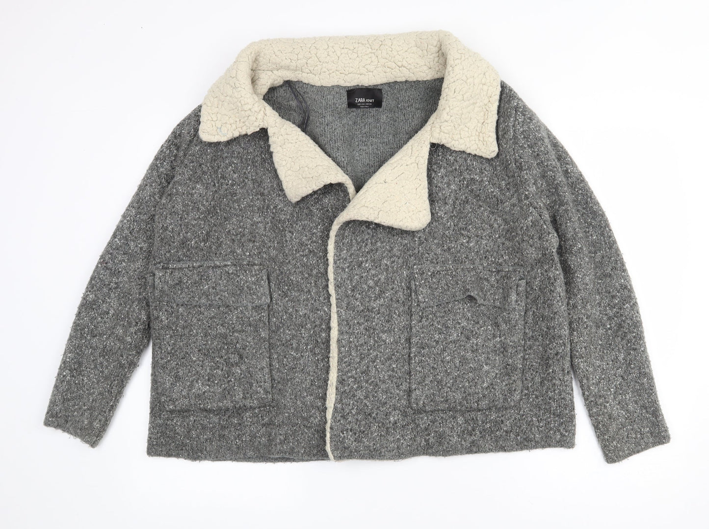 Zara Womens Grey   Jacket Coatigan Size S