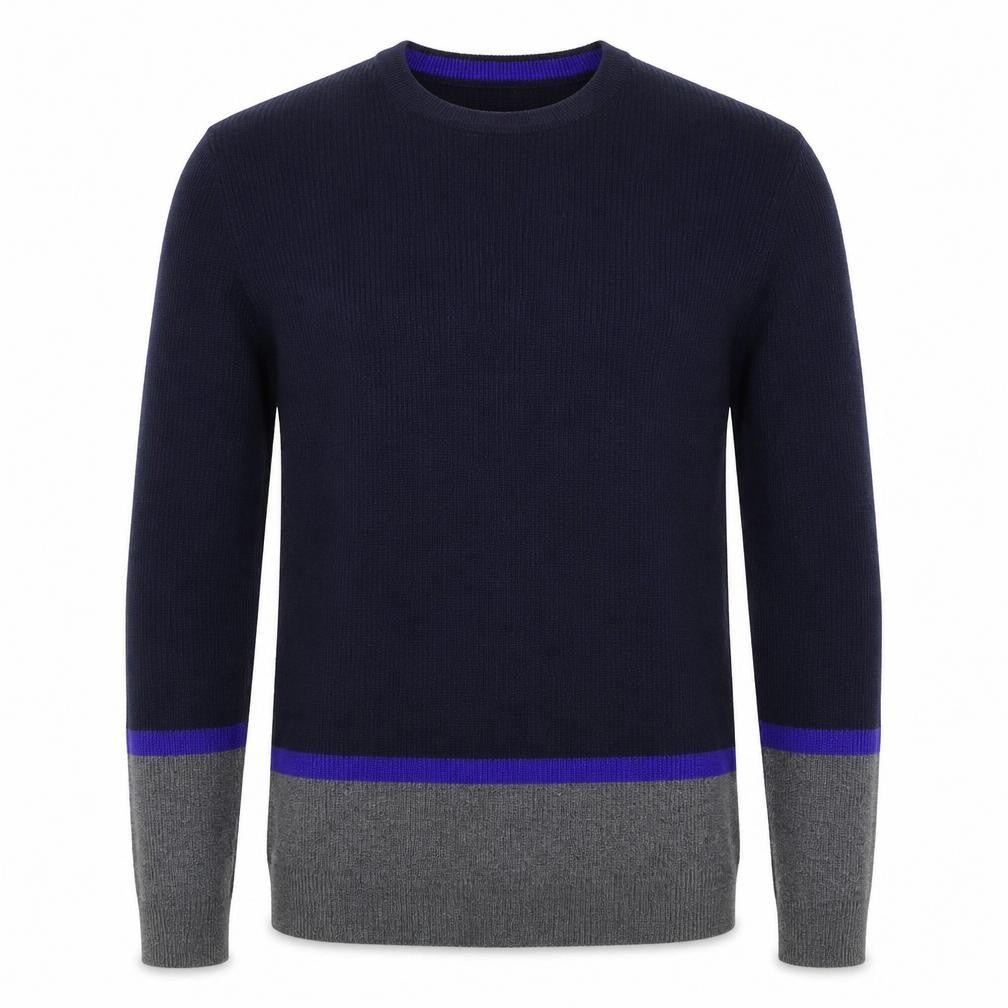 Marks and Spencer Mens Blue Crew Neck  Polyester Pullover Jumper Size M