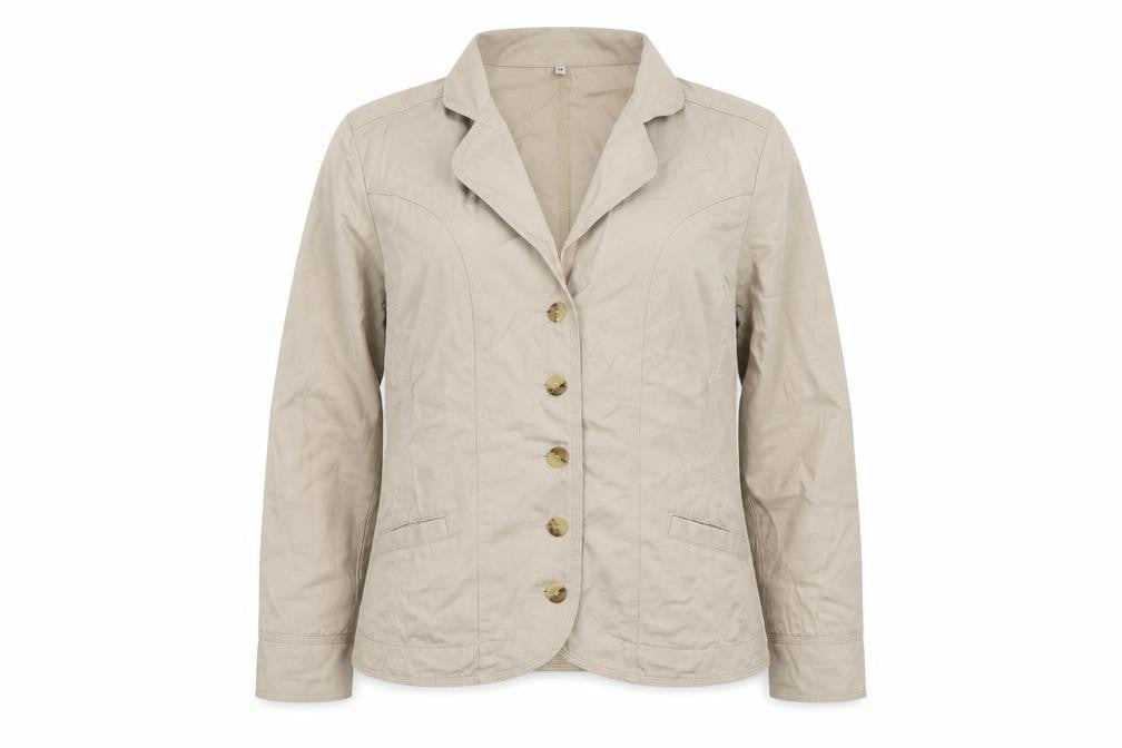 EWM Womens Beige   Trench Coat Coat Size 14  Button
