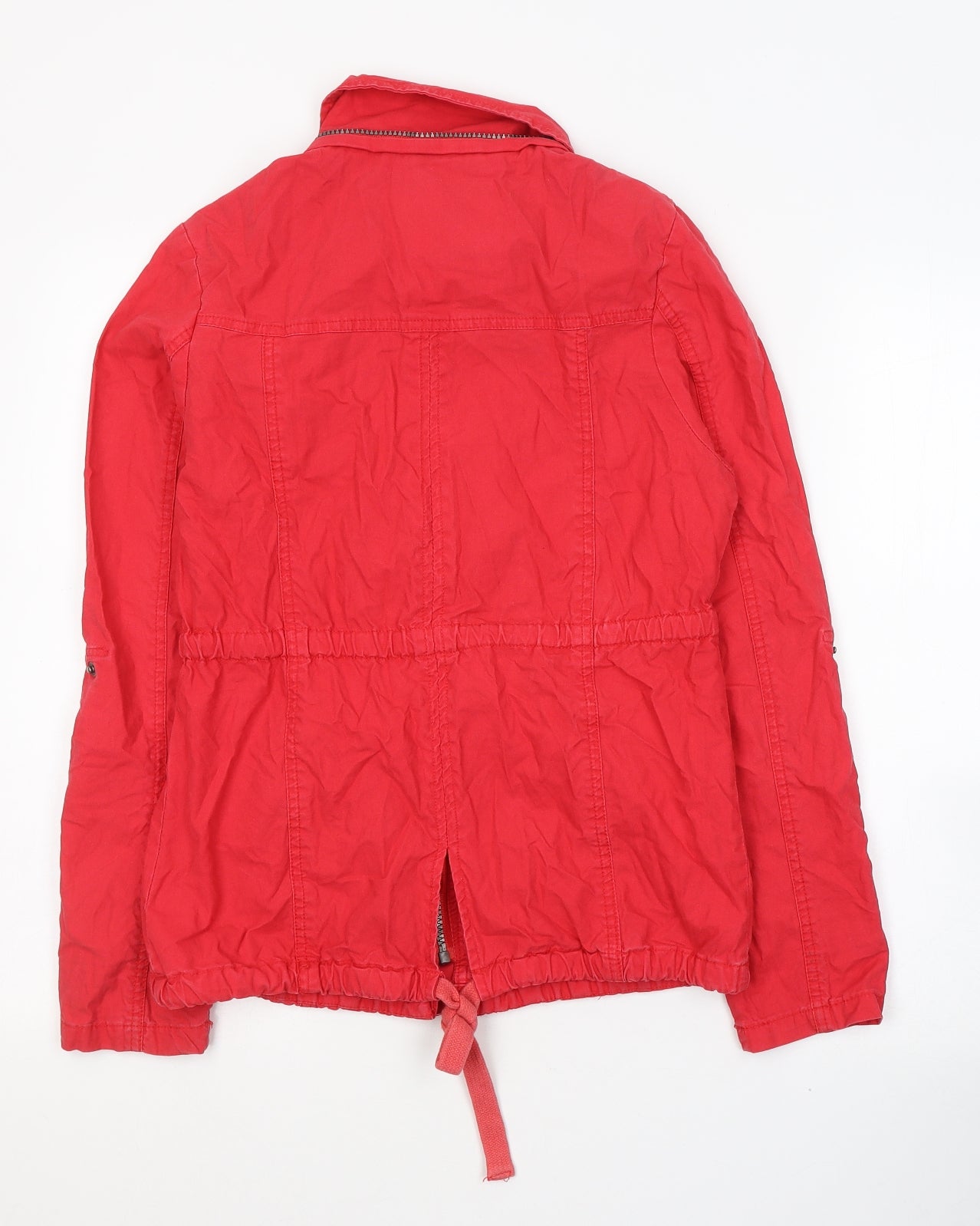 Denim & Co. Womens Red   Jacket Coat Size 10  Zip