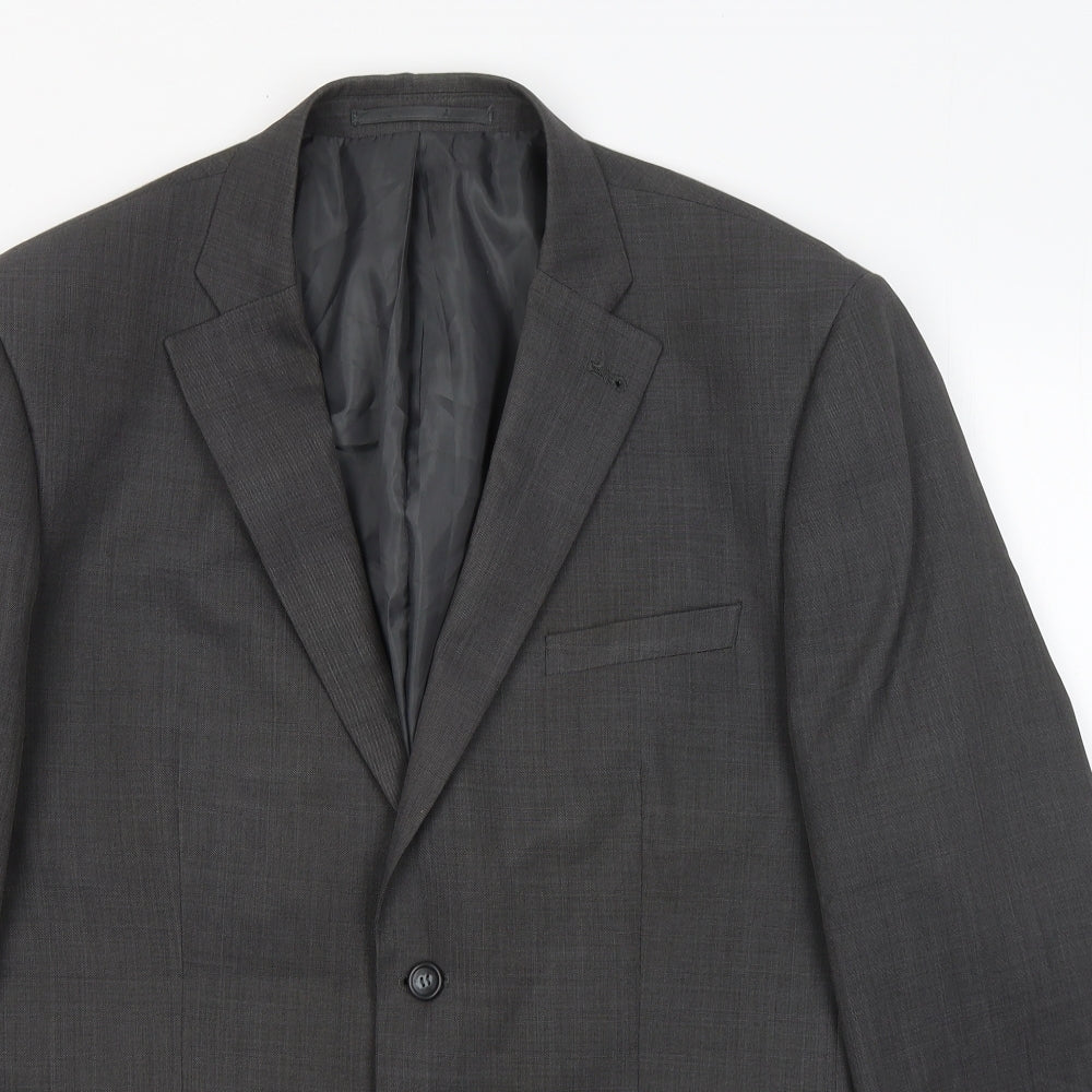 Greenwoods Mens Grey  Polyester Jacket Suit Jacket Size L