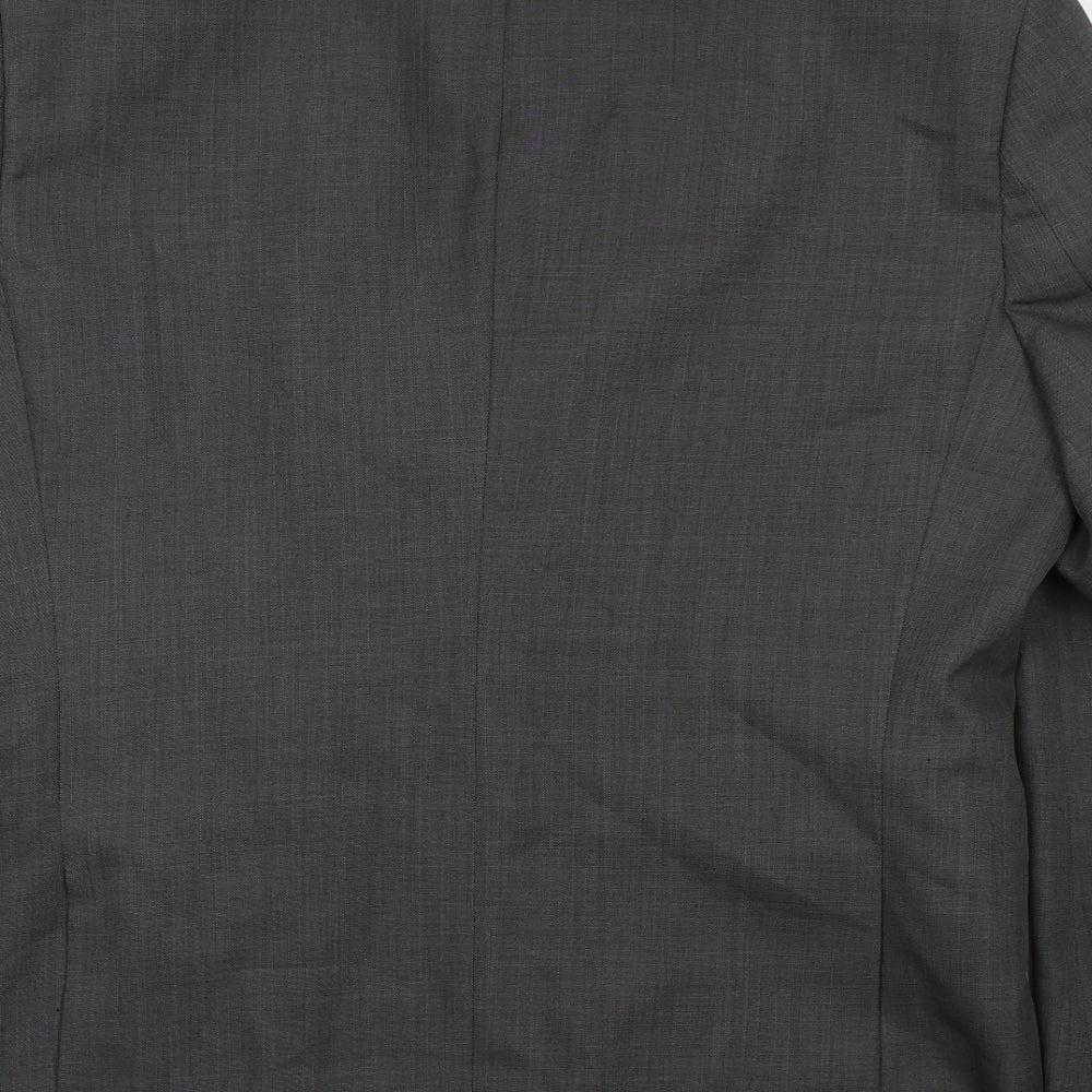 Greenwoods Mens Grey  Polyester Jacket Suit Jacket Size L