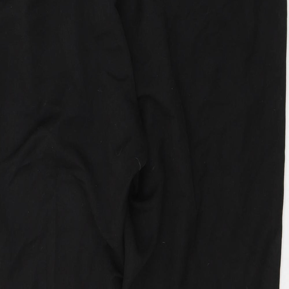 Evans Womens Black  Polyester Trousers  Size 18 L28 in Regular