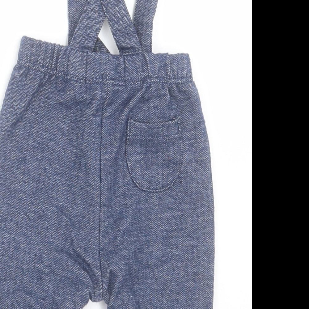 George Boys Blue  Polyester Capri Trousers Size 0-3 Months  Button - Cross Back
