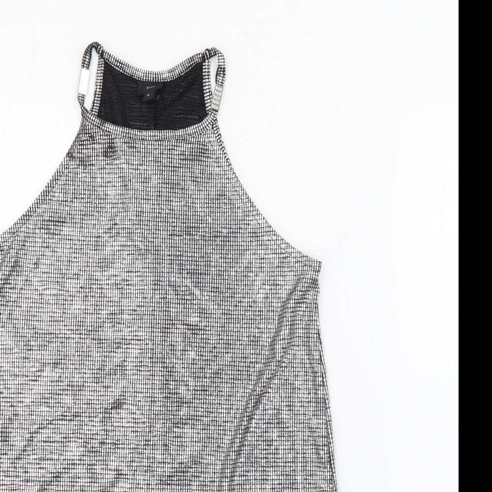 River Island Womens Silver  Polyester Camisole Tank Size 8 Halter