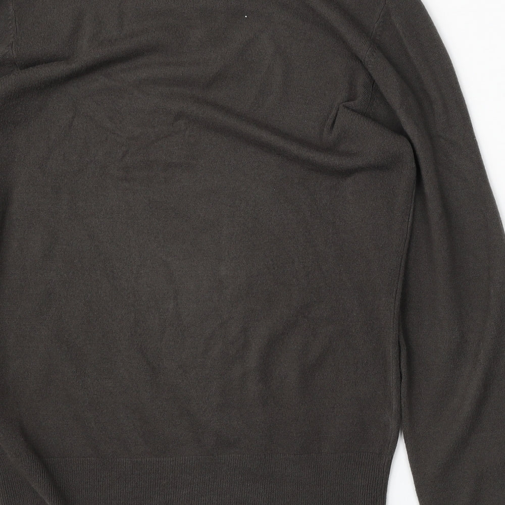 Marks and Spencer Mens Green V-Neck  Acrylic Pullover Jumper Size M
