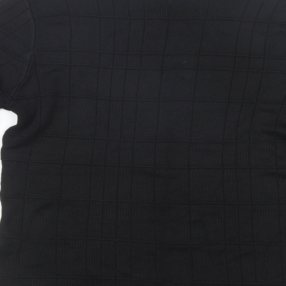 Marks and Spencer Womens Black Boat Neck  Viscose Pullover Jumper Size 14