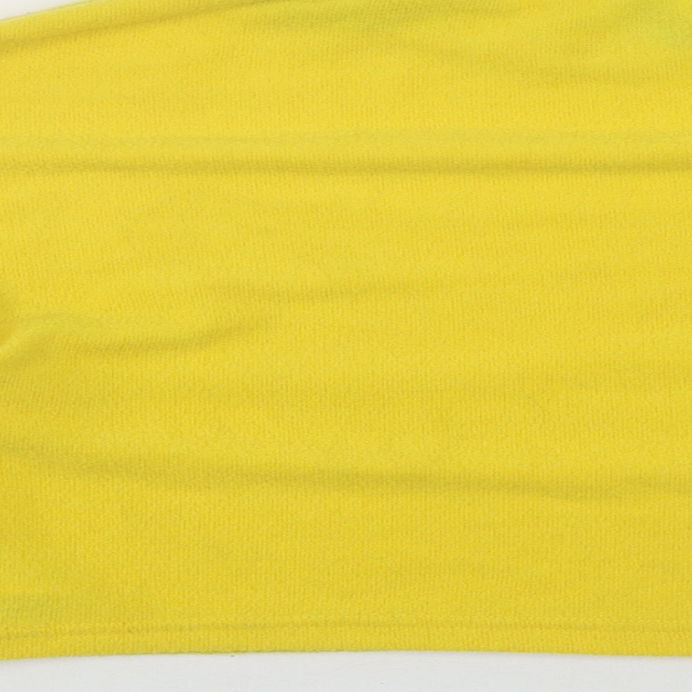 Divided Womens Yellow Round Neck  Polyester Pullover Jumper Size XS