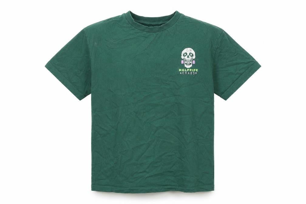 NEXT Boys Green  100% Cotton Basic T-Shirt Size 8 Years Round Neck Pullover