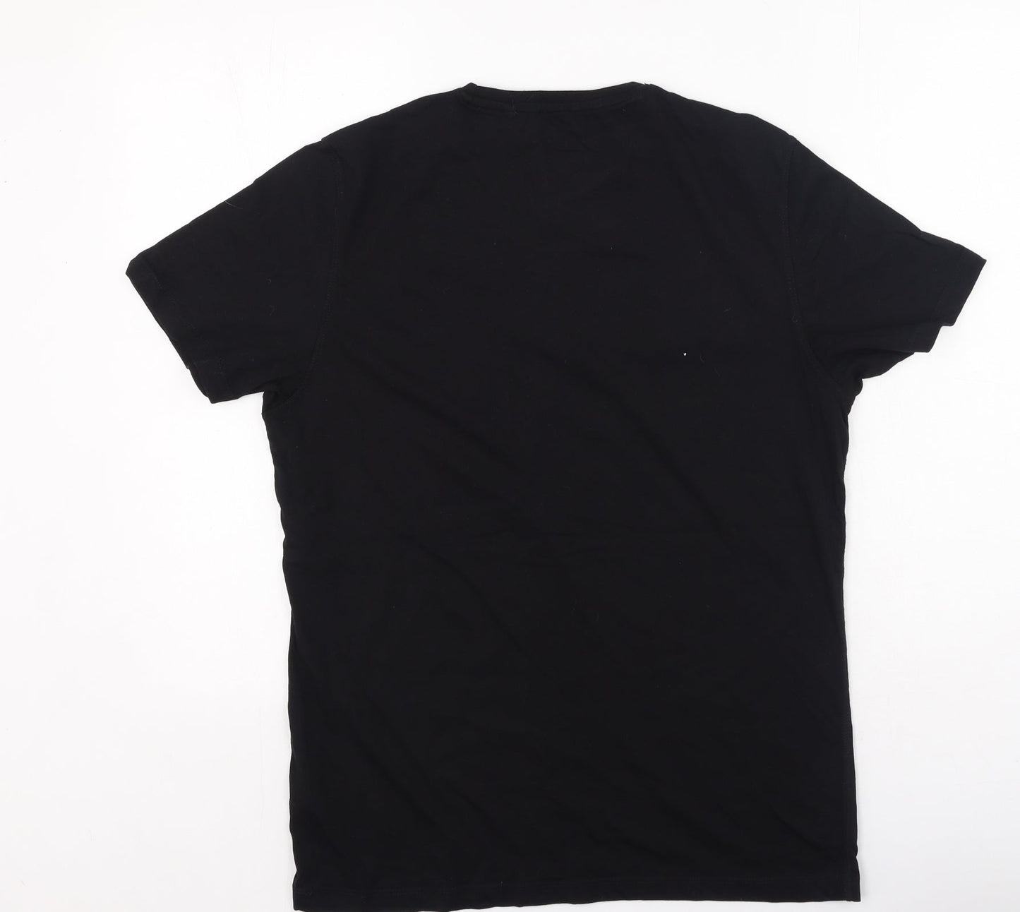 NEXT Womens Black  Cotton Basic T-Shirt Size M Round Neck