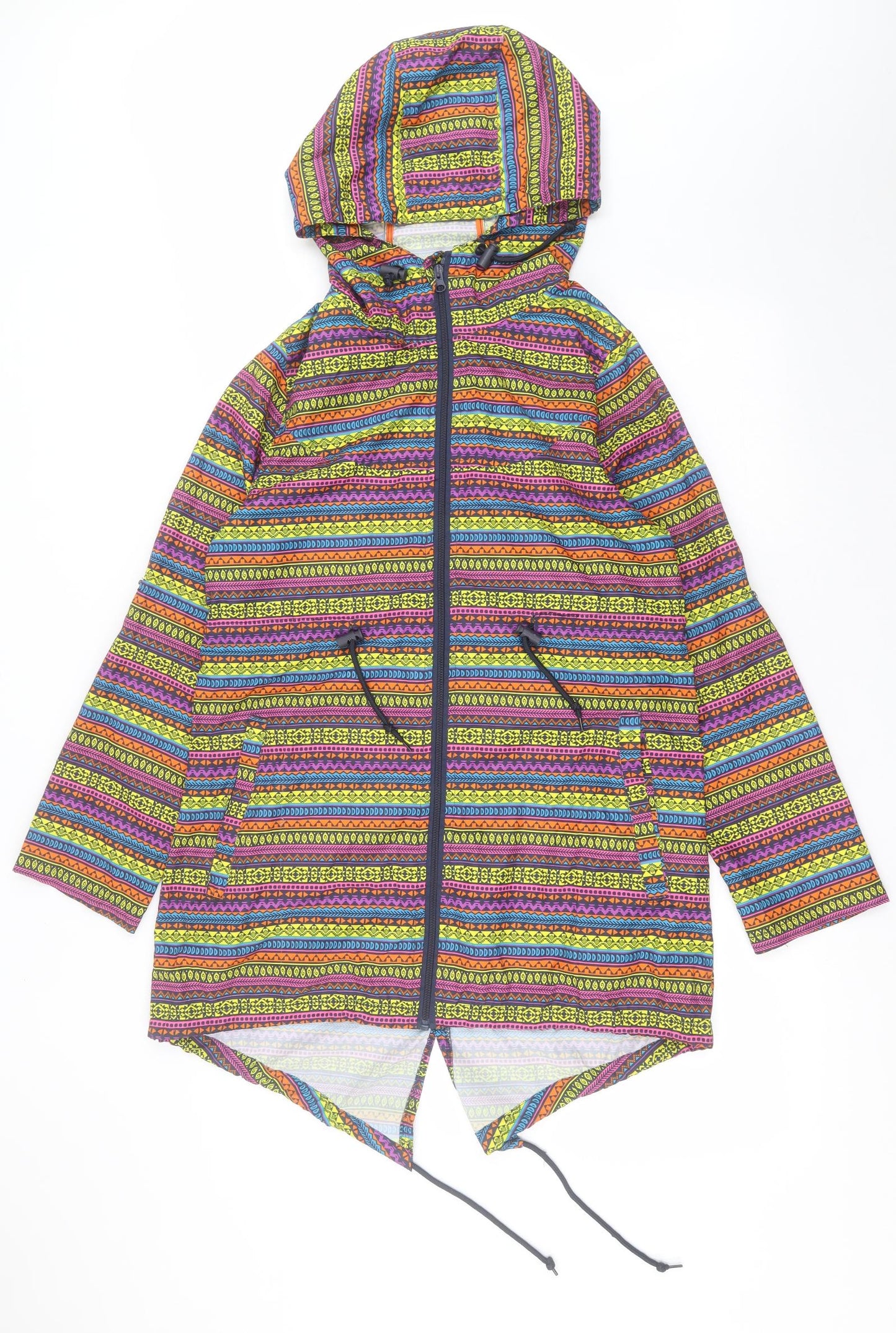 Denim & Co. Womens Multicoloured Geometric  Jacket  Size XS  Zip