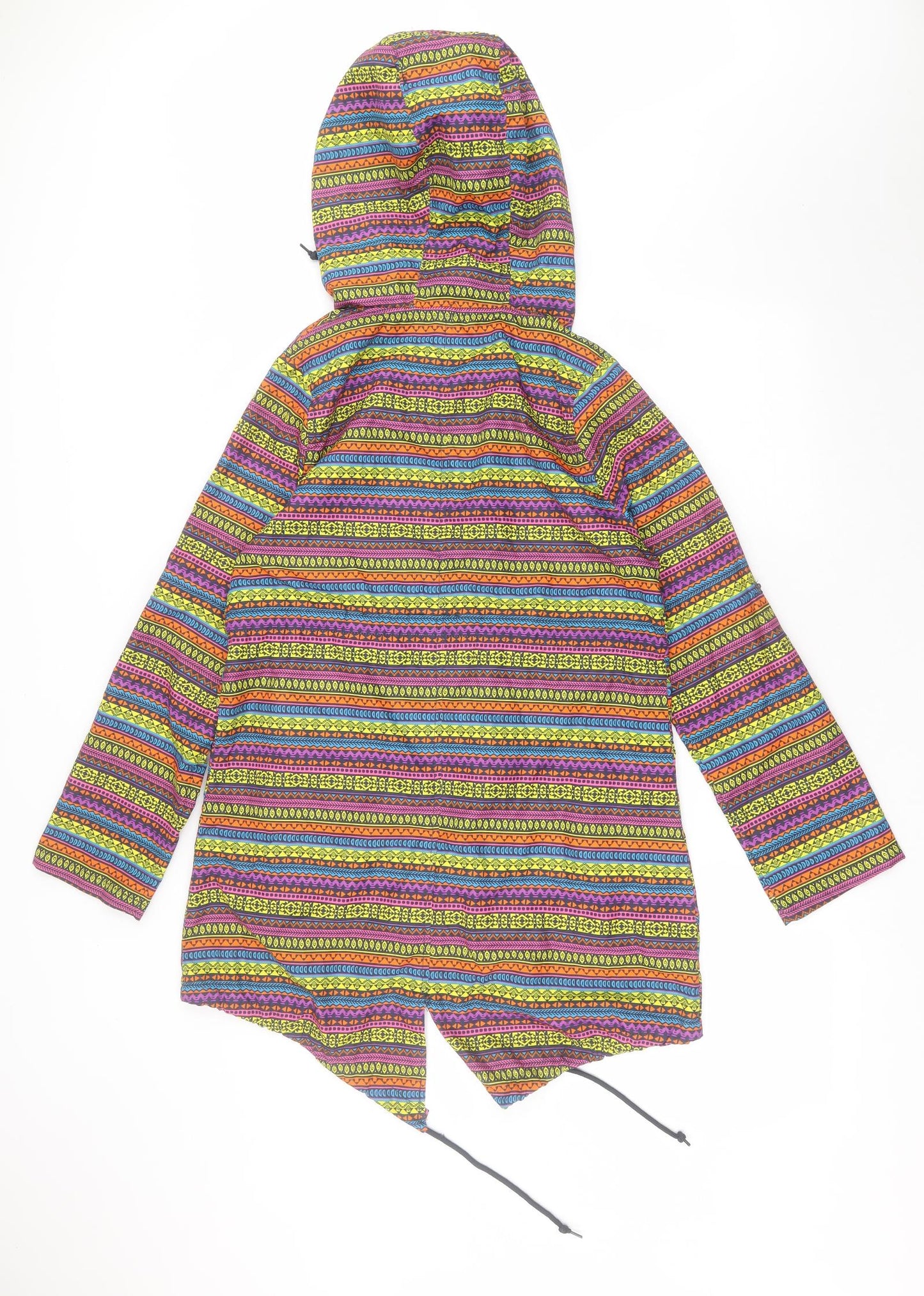 Denim & Co. Womens Multicoloured Geometric  Jacket  Size XS  Zip