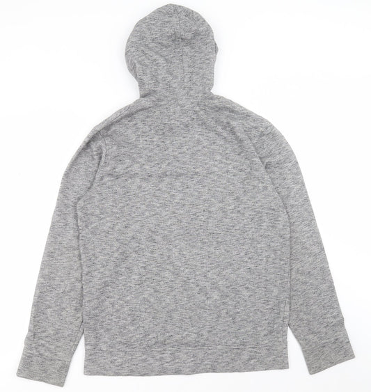 JACK & JONES Mens Grey  Polyester Pullover Hoodie Size M
