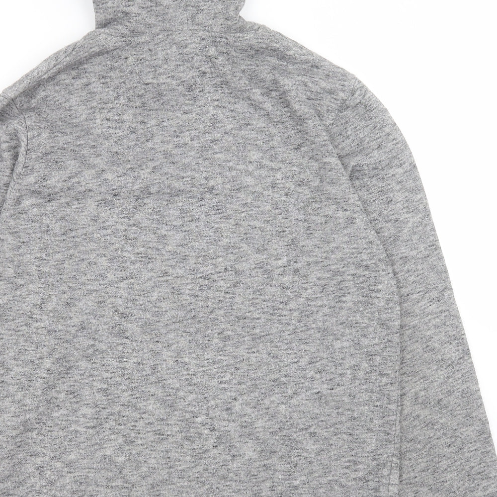 JACK & JONES Mens Grey  Polyester Pullover Hoodie Size M