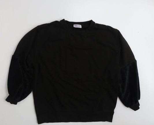 Best Womens Black  Cotton Pullover Sweatshirt Size L  Pullover - Size M-L