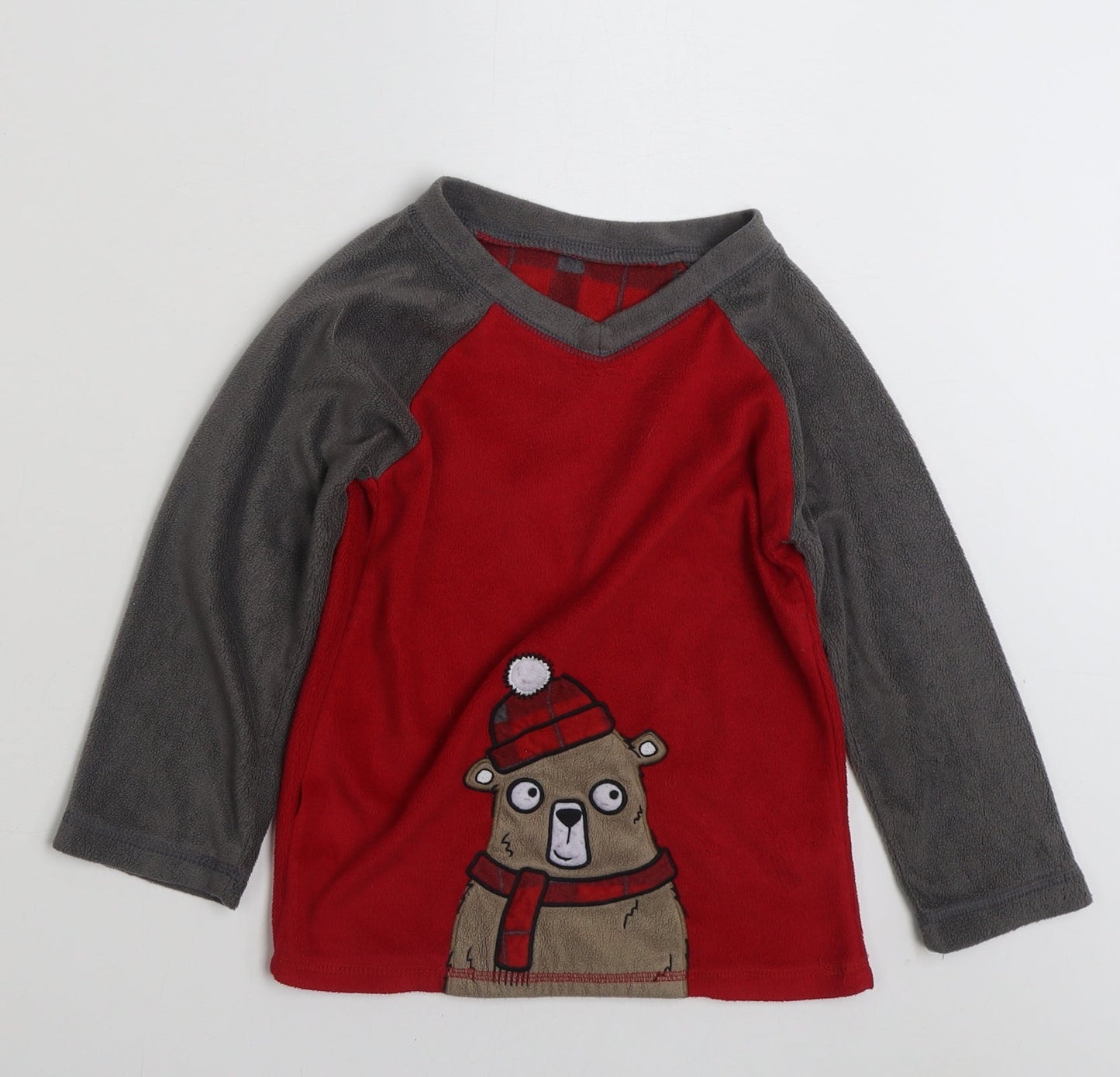 Dunnes Stores Boys Red  100% Polyester Pullover Sweatshirt Size 5-6 Years  Pullover - Christmas
