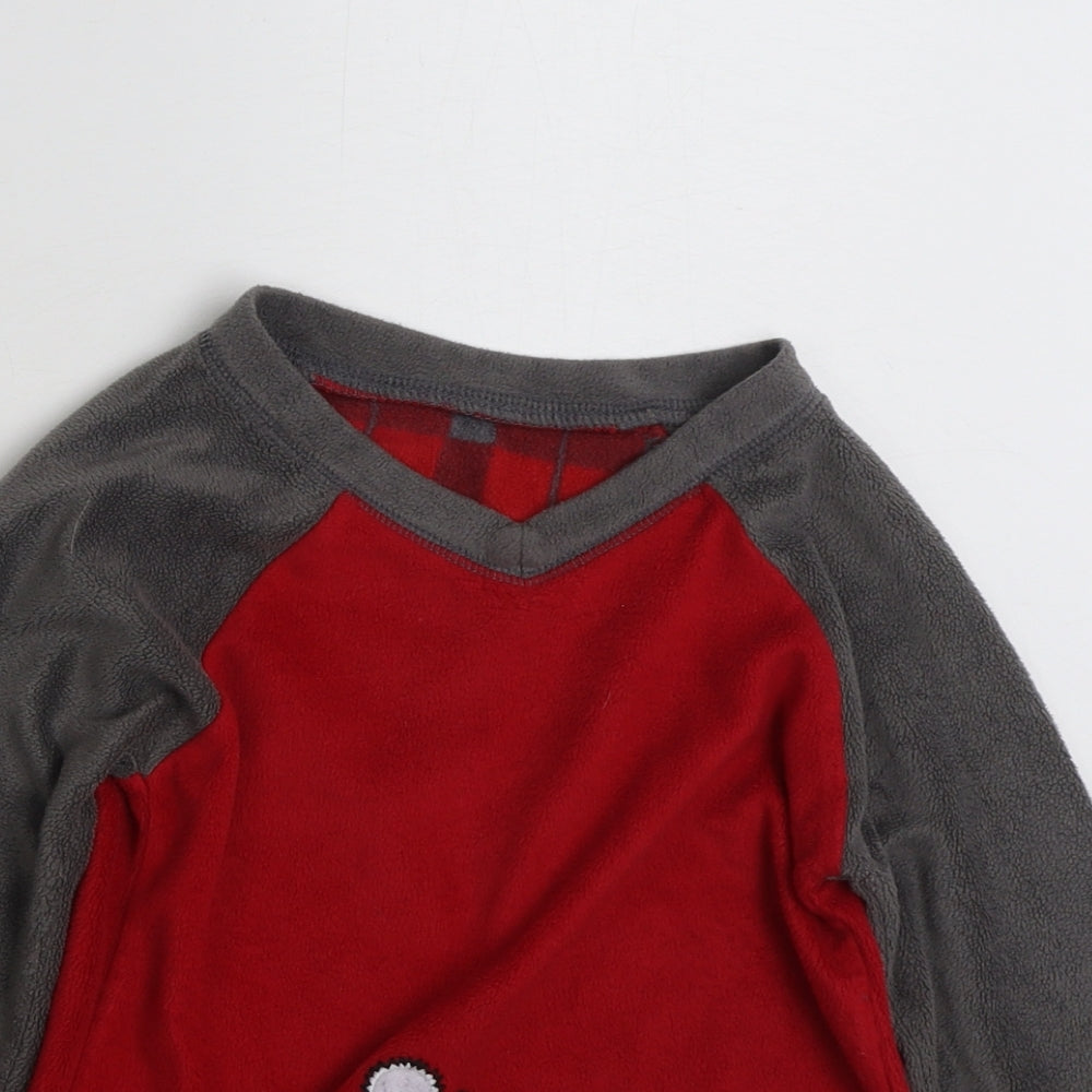 Dunnes Stores Boys Red  100% Polyester Pullover Sweatshirt Size 5-6 Years  Pullover - Christmas