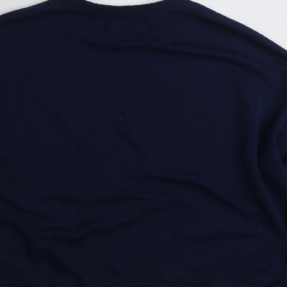Papaya Womens Blue  Polyester Pullover Sweatshirt Size M  Pullover - Tie