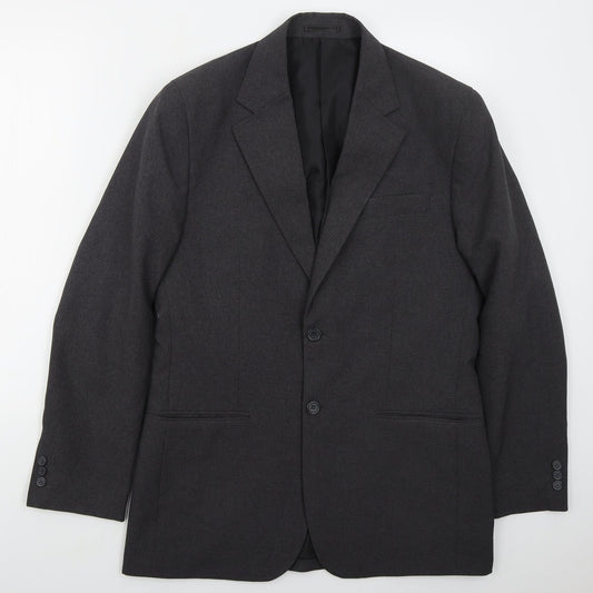 F&F Mens Grey  Polyester Jacket Suit Jacket Size 38