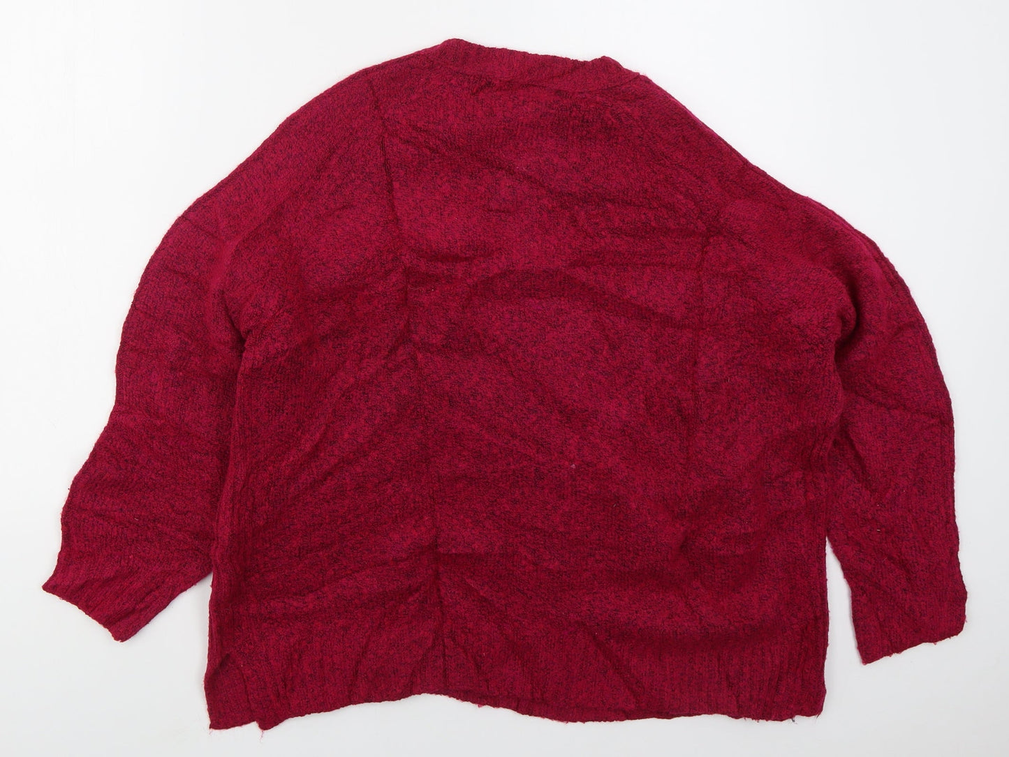 Marks and Spencer Womens Pink Crew Neck  Acrylic Pullover Jumper Size L