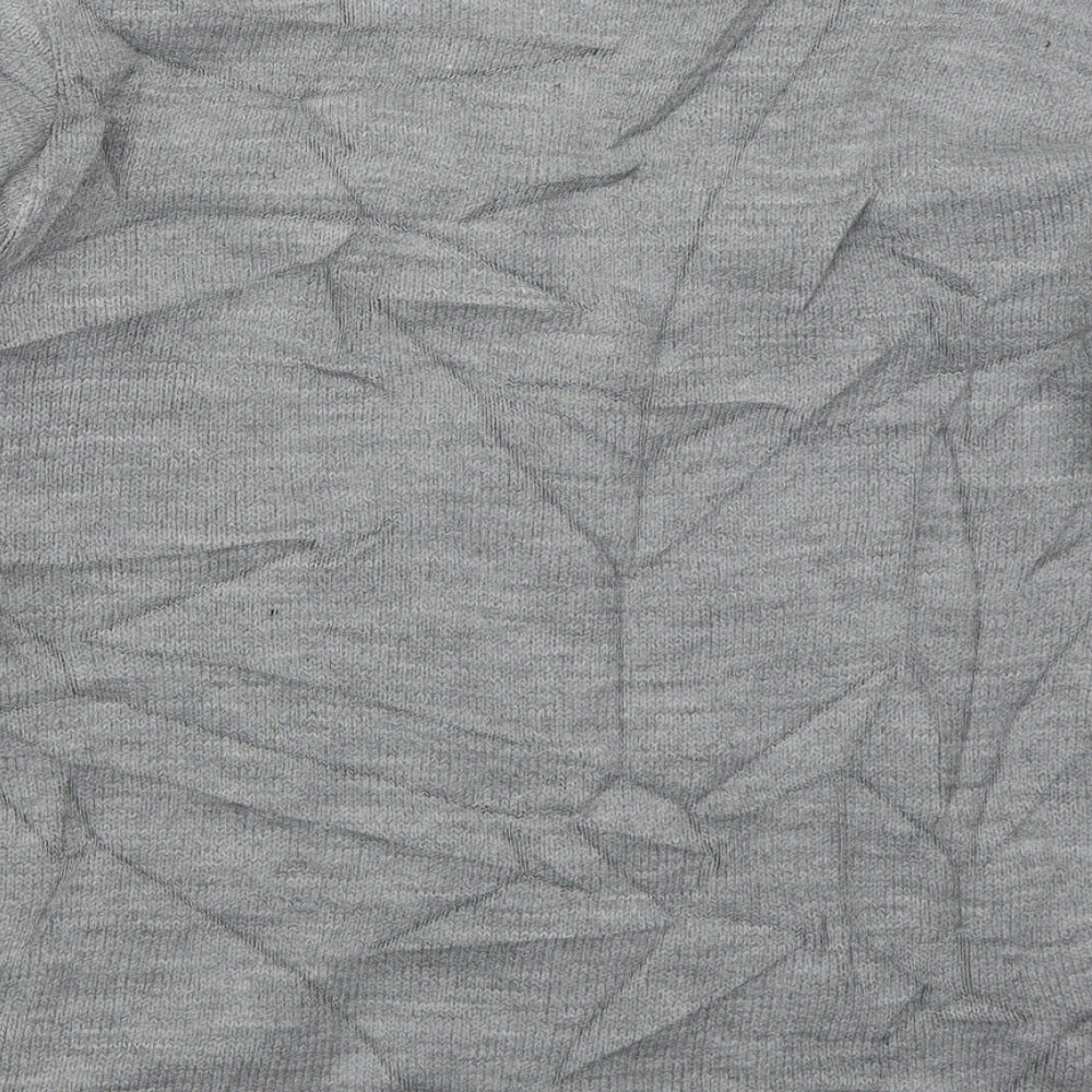 Pure & Natural Womens Grey V-Neck  Acrylic Cardigan Jumper Size S