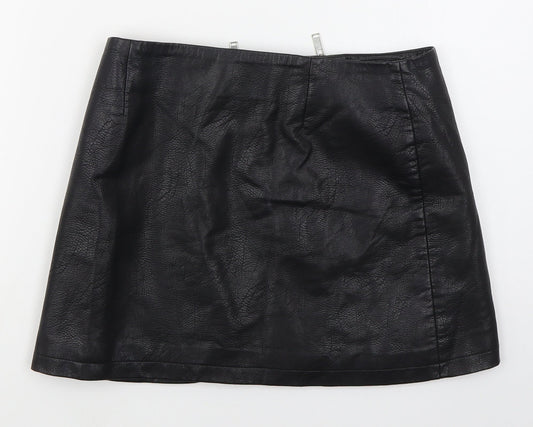 Light Before Dark Womens Black  Polyester Mini Skirt Size M   Zip