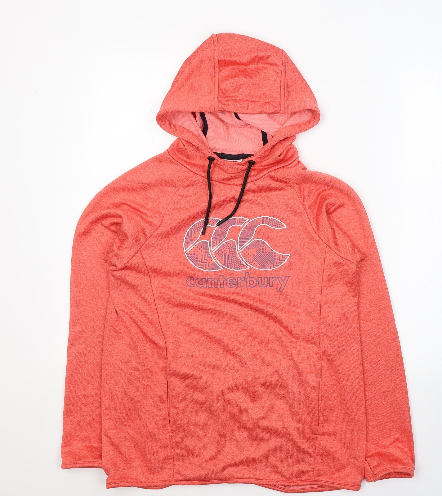Canterbury Womens Orange  Polyester Pullover Hoodie Size 10  Pullover - Activewear