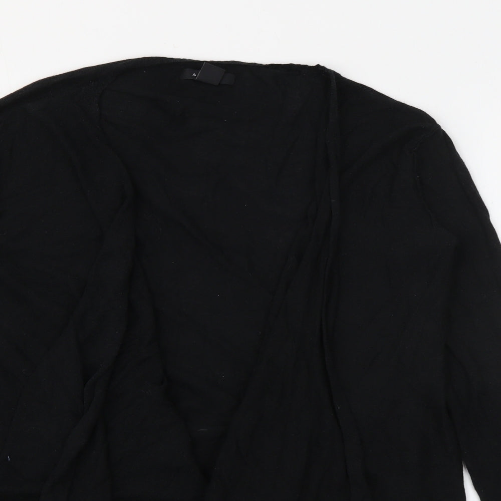 Amisu Womens Black V-Neck  Acrylic Cardigan Jumper Size XS