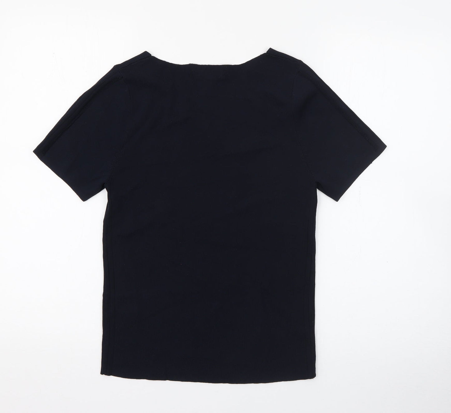 NEXT Womens Blue Square Neck  Viscose Pullover Jumper Size S