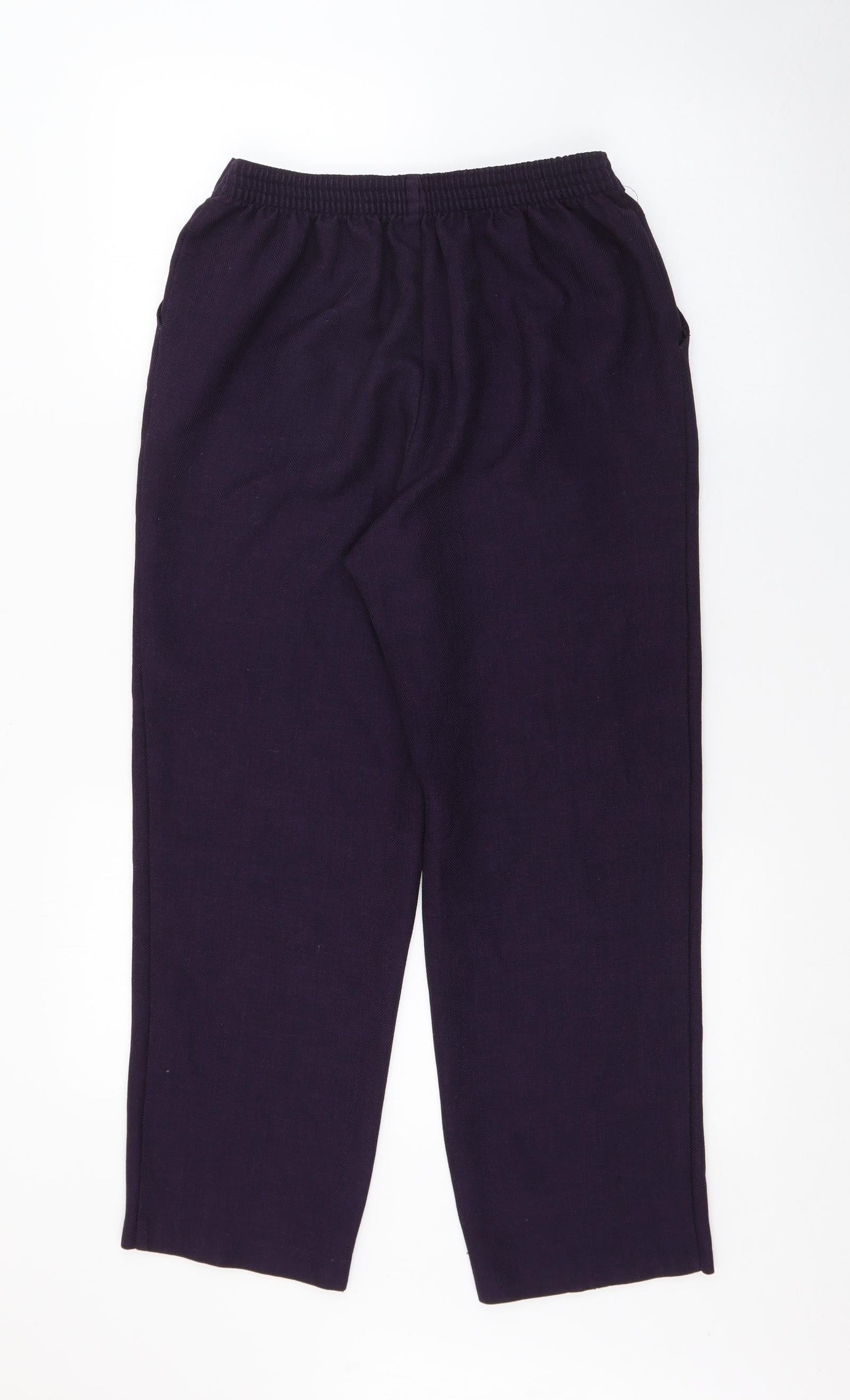 Marks and Spencer Womens Purple  Polyester Trousers  Size 10 L24 in Regular