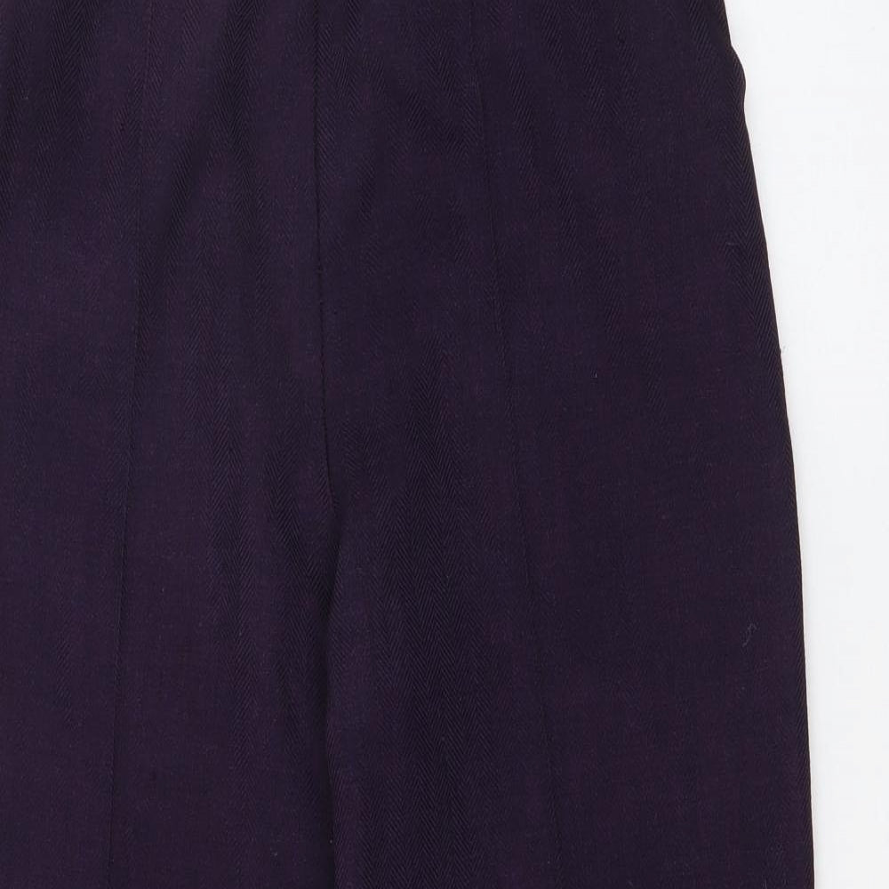 Marks and Spencer Womens Purple  Polyester Trousers  Size 10 L24 in Regular