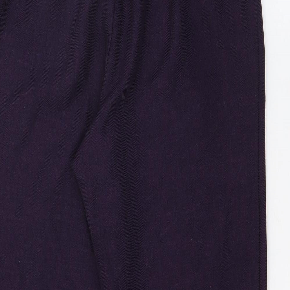 Marks and Spencer Womens Purple  Polyester Trousers  Size 10 L24 in Regular