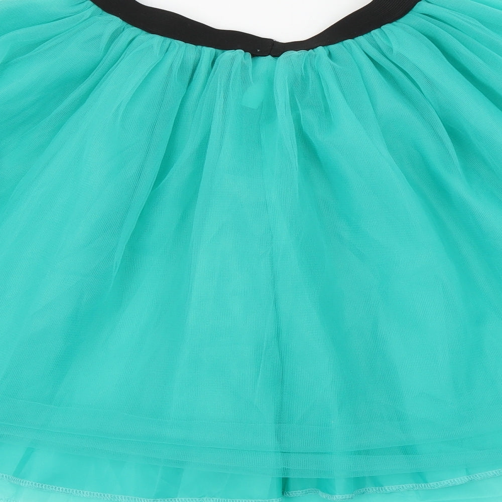 Preworn Womens Green  Polyester Tutu Skirt Size L