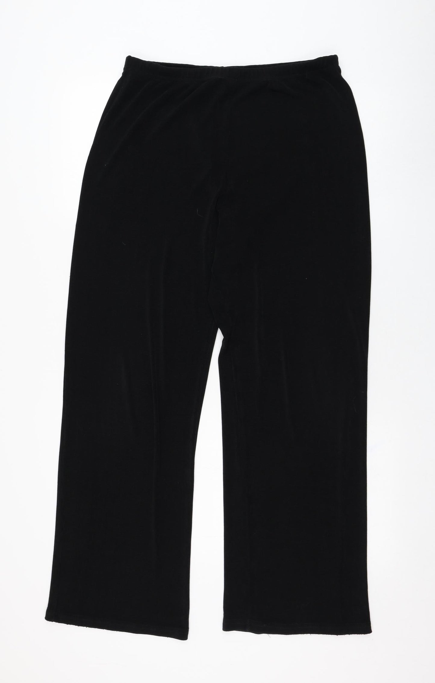 Reflections Womens Black  Polyester Trousers  Size M L28 in Regular