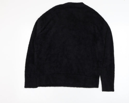 Primark Womens Black  Nylon Pullover Sweatshirt Size 10  Pullover