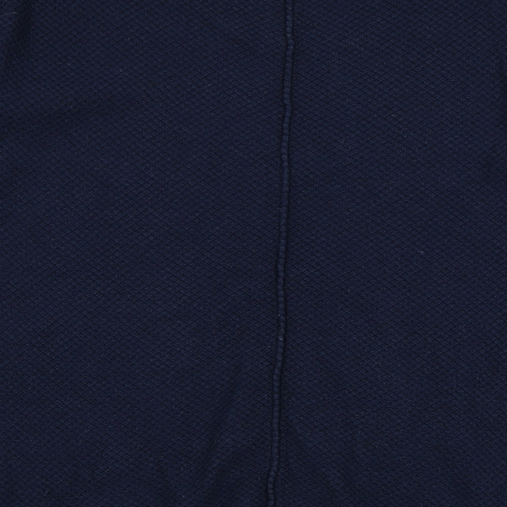 Max Studio Womens Blue Round Neck  Cotton Pullover Jumper Size S