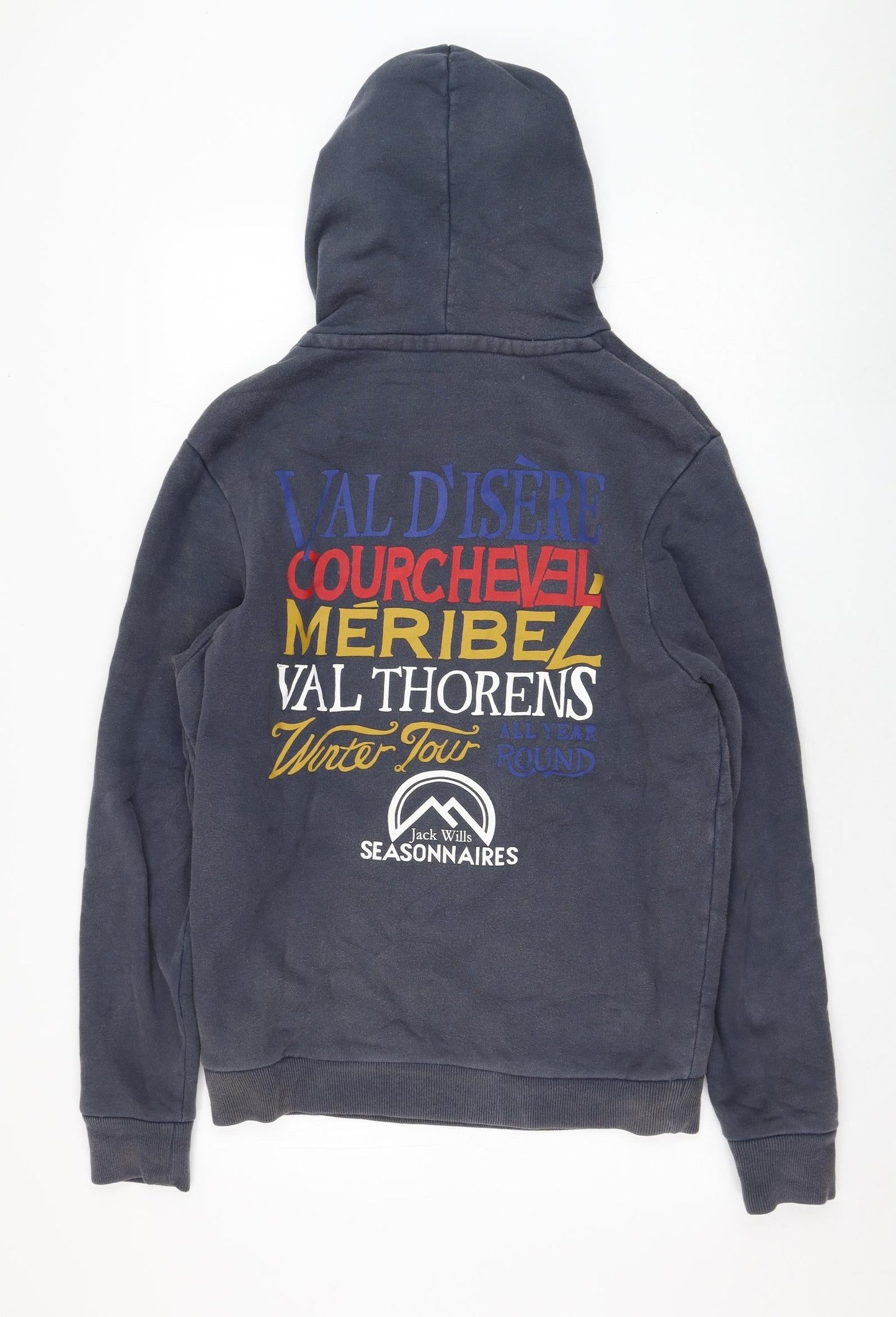 Jack Wills Mens Blue  Cotton Pullover Hoodie Size XS