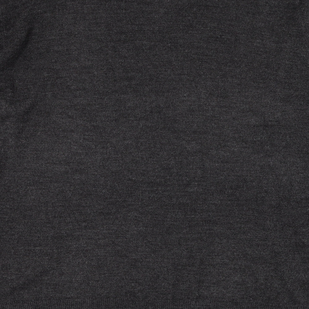 Taylor & Wright Mens Grey V-Neck  Acrylic Pullover Jumper Size L