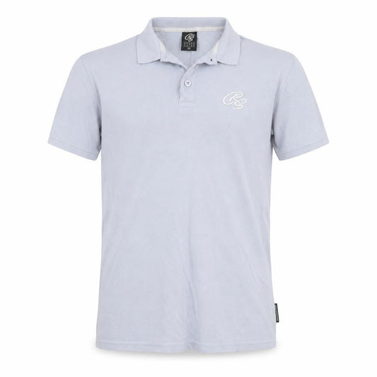 Crosshatch Mens Blue  Cotton  Polo Size M Collared Button