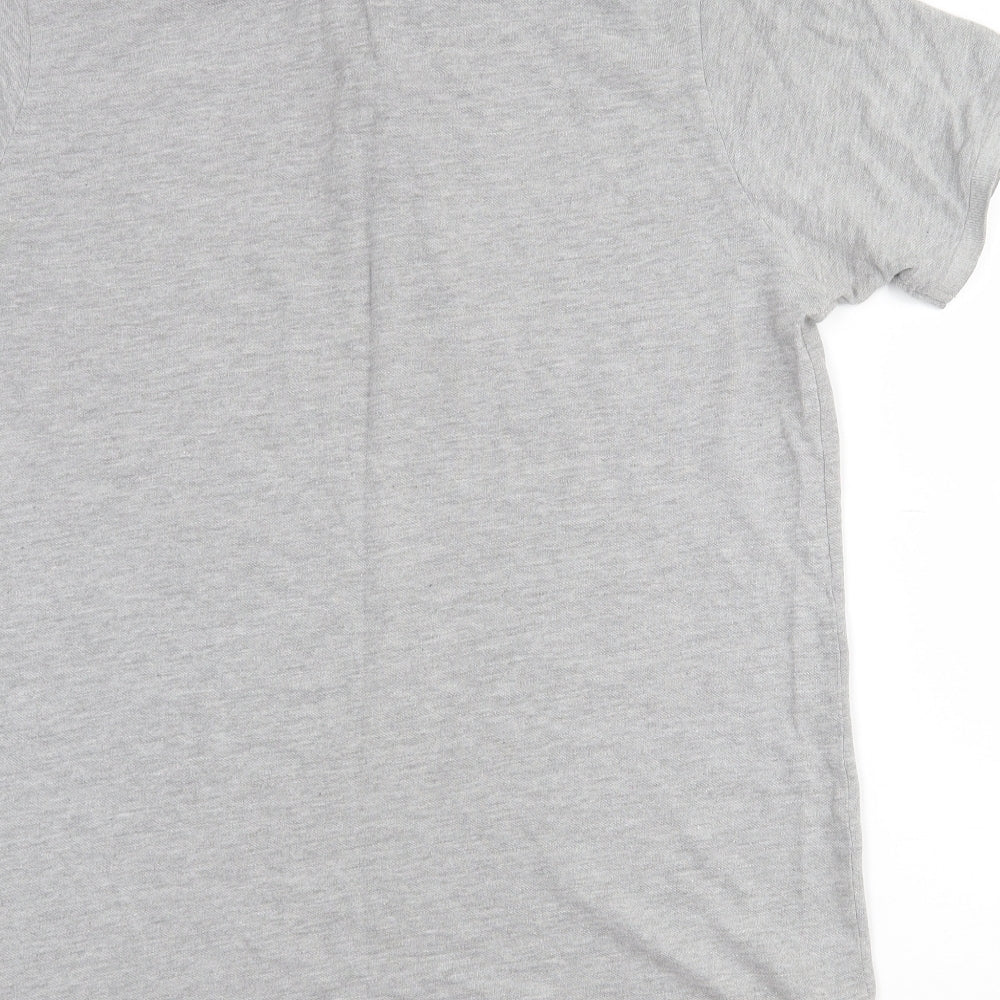 Defused Mens Grey  Polyester  Polo Size L Collared Button - Defused logo