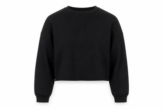 Primark Womens Black  Polyester Pullover Sweatshirt Size 6   - Cropped