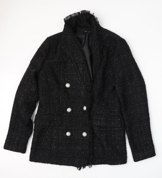 F&F Womens Black   Jacket  Size 12  Button